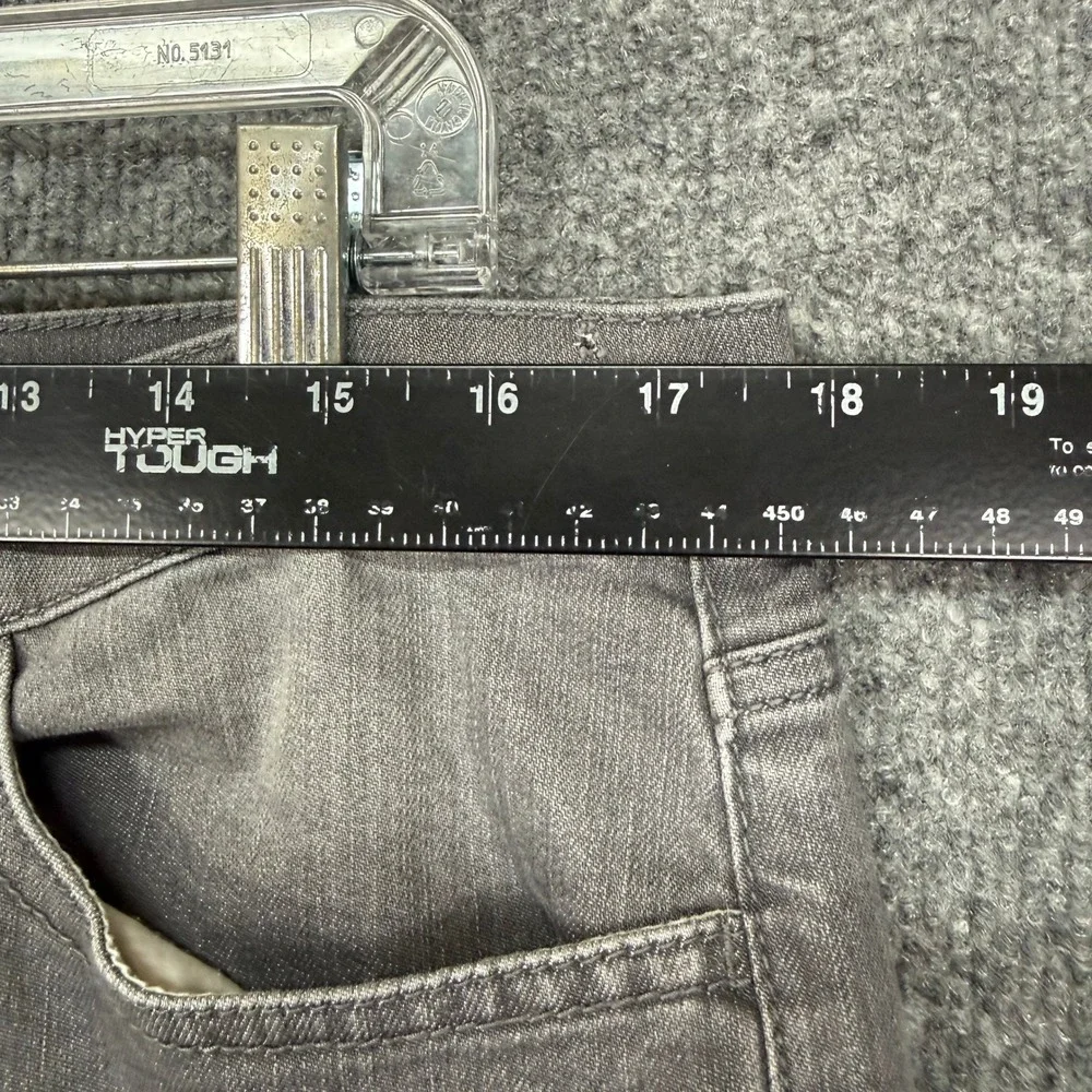 J McLaughlin Wide Leg Jeans Womens 10 Grey High Rise Cropped Faded Stretch Denim